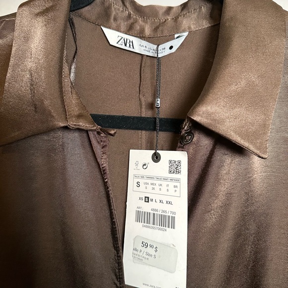 Zara Satin Blouse - Picture 2 of 4